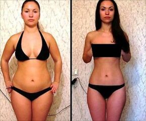 Девушка до и после пятидневной арбузной диеты
